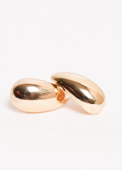 Gold Filled Stud Earrings – Polished Finish, Elegant Golden Look