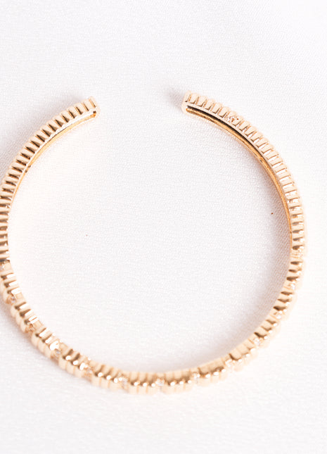 Shiny Gold Filled Bangle with Sparkling Accents